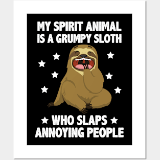 Funny cute sloth gift Posters and Art